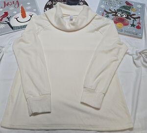 Just Be Cream Cowl Neck Sweater